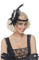 vintage flapper woman art deco - png gratis