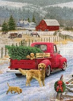 Christmas car, truck, bp - Free PNG