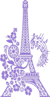 Kaz_Creations Paris Eiffel Tower Colours - 免费PNG