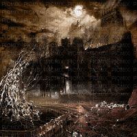 soave background animated gothic castle brown - GIF animate gratis