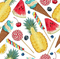 ice cream candy melon ananas berry fond background overlay deco tube  fruit früchte summer ete  fruits - gratis png