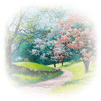 spring landscape paysage printemps - PNG gratuit