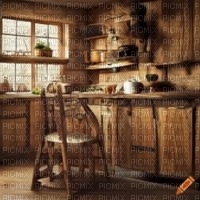 Wooden Vintage Kitchen - bezmaksas png