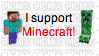 I support minecraft stamp - δωρεάν png