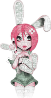 soave woman girl painting easter spring ears bunny - 免费PNG
