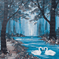 soave background animated fantasy forest - GIF animate gratis