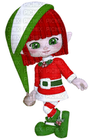Kaz_Creations Dolls Cookie Elfs Red and Green Christmas - безплатен png