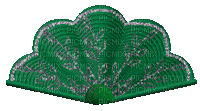 green fan glitter - Бесплатный анимированный гифка