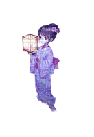 Girl with lantern - nemokama png