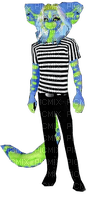 Blue and green catboy - 免费PNG