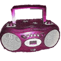 pink boombox - nemokama png