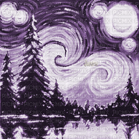 Y.A.M._Art Landscape Anime purple - Gratis geanimeerde GIF