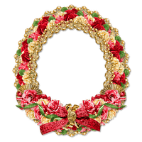 Oval.Frame.Roses.Red.Pink.White - ilmainen png
