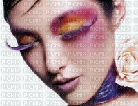 image encre couleur effet femme texture visage edited by me - png ฟรี