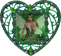 green heart laurachan - Gratis geanimeerde GIF