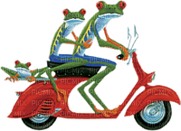 Kaz_Creations Frogs On Bike - zdarma png