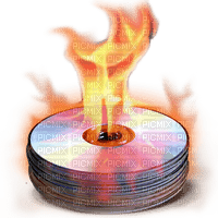 Kaz_Creations Disc Burning Fire - PNG gratuit