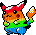 Rainbow Pikachu - Free PNG