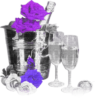 soave deco new year glass flowers  rose bottle - безплатен png