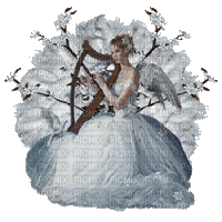 Angel, Angels, Lady, Woman, Girl, Fille. Femme, Winter, Snow, Snowing, Holiday, Holidays, Christmas, Xmas, X-mas 25th, Animation, GIF - Jitter.Bug.Girl - Free animated GIF