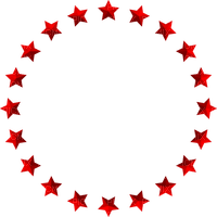 Red simplified star circle, Adam64 - bezmaksas png