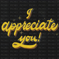 I appreciate you! - Gratis animerad GIF