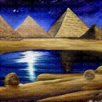 Egyptian Pyramids at Night - PNG gratuit