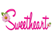 Kaz_Creations Deco Text Sweetheart - 無料png