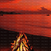Red Beach Background - Free animated GIF