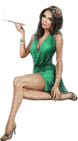 Woman with a cigarette. Leila - gratis png