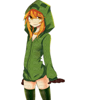 creeper girl minecraft - Free PNG
