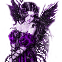 Y.A.M._Gothic fantasy angel purple - png ฟรี