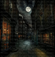 Rena Gothic Background City Moon Mond - png ฟรี
