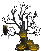 Halloween Tree - GIF animate gratis