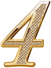 Kaz_Creations Numbers Gold Deco 4 - gratis png