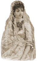 kikkapink winter bride sepia vintage woman - ücretsiz png