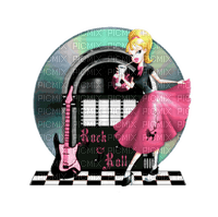 jukebox music vintage girl dance paintinglounge - безплатен png