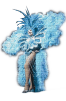 Rena Bourlesque Woman Frau blau blue - png gratis