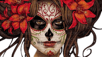 sugar skull woman la muerte - png gratis