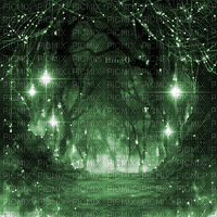 Y.A.M._Fantasy forest background green - GIF เคลื่อนไหวฟรี