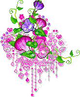 purple flowers - Бесплатный анимированный гифка