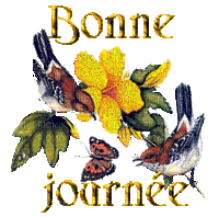 BONNE JOURNEE OISEAU - Безплатен анимиран GIF