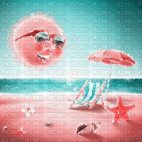 kikkapink summer beach animated background - GIF animasi gratis