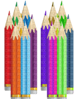 School. Colored pencils. Leila - ücretsiz png