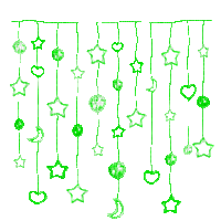 Stars.Moons.Hearts.Balls.Green - Ücretsiz animasyonlu GIF