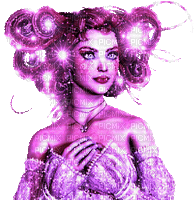 Y.A.M._Fantasy woman girl purple - Nemokamas animacinis gif
