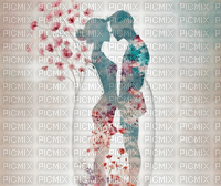 Romantic couple silhouette 6. - PNG gratuit