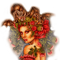 Y.A.M._Gothic Fantasy woman - PNG gratuit