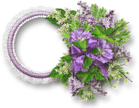 patymirabelle cadre rond fleur - PNG gratuit