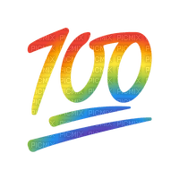 Rainbow 100 emoji source - png gratis